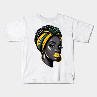 Black Woman Afrocentric Kids T-Shirt